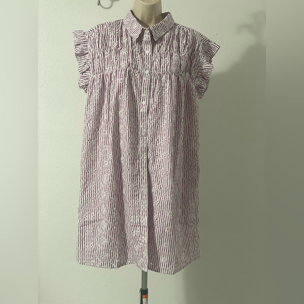 Striped Purple Women's Dress